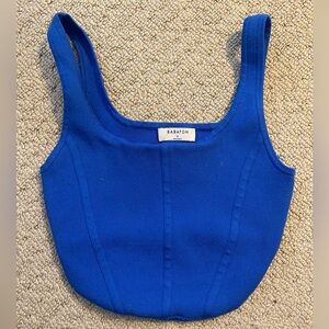 Electric blue corset (like) tank top